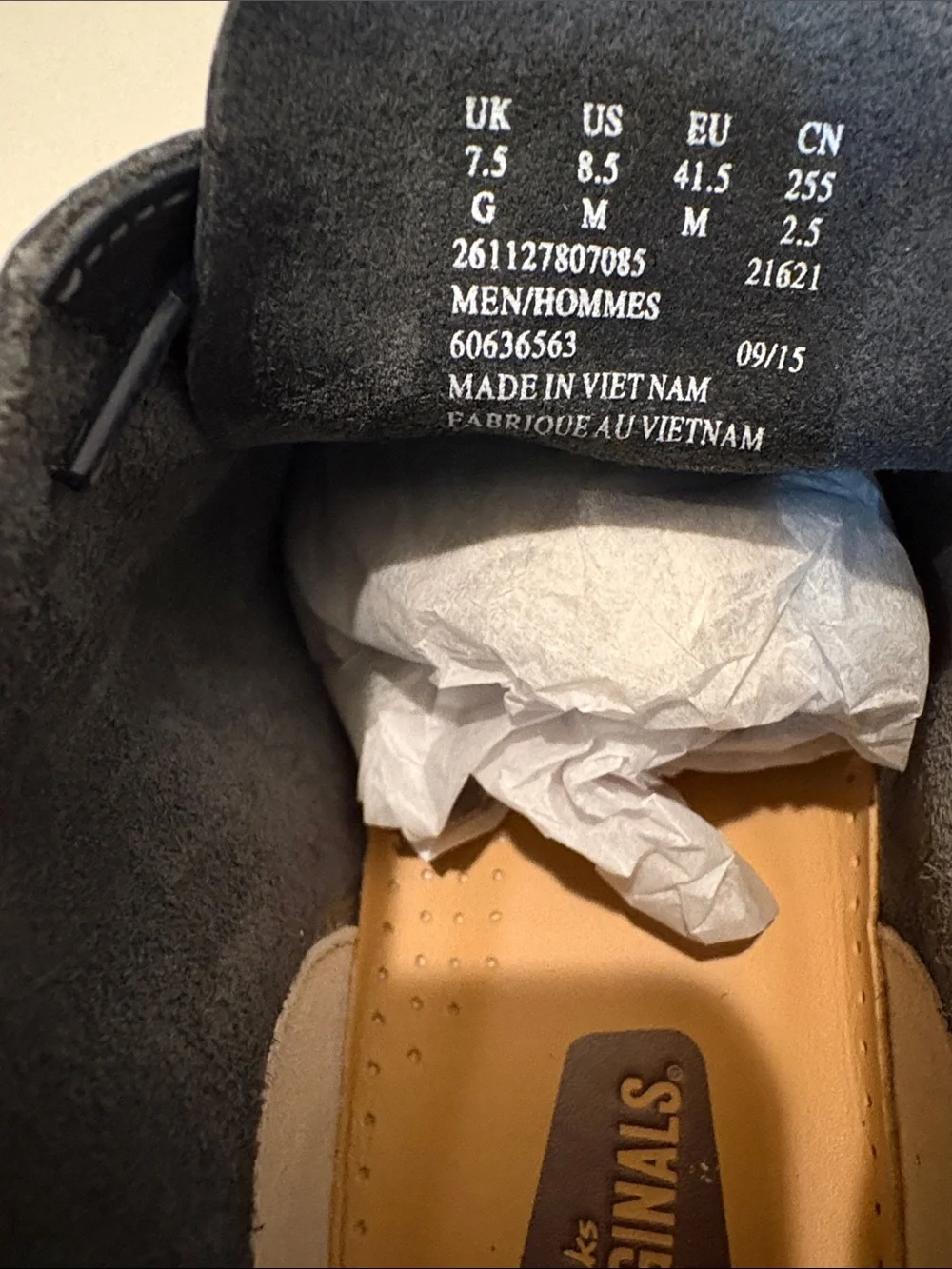 Clarks Originals Desert Boot Navy Leather Men's Chukka Boots with Crepe Sole